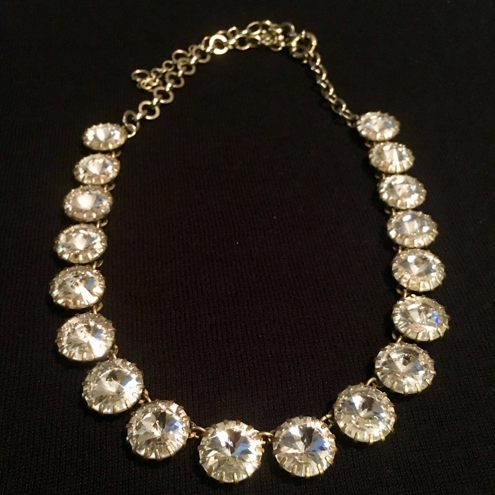 Jcrew Crystal Venus Flytrap Statement Necklace - image 1